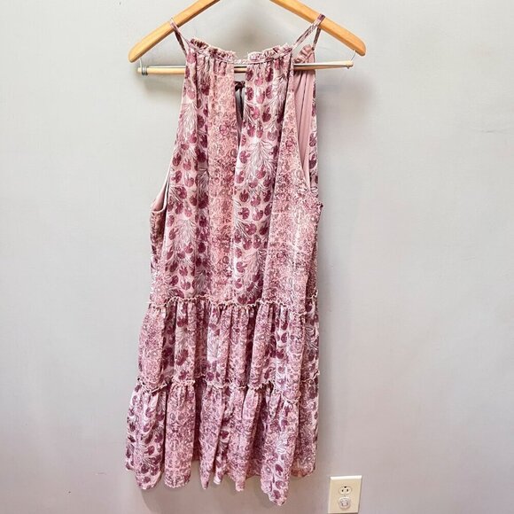 Drew Women's Sleeveless Floral Tiered Dress Lightweight & Flowy Size L 100% Poly - Picture 2 of 6